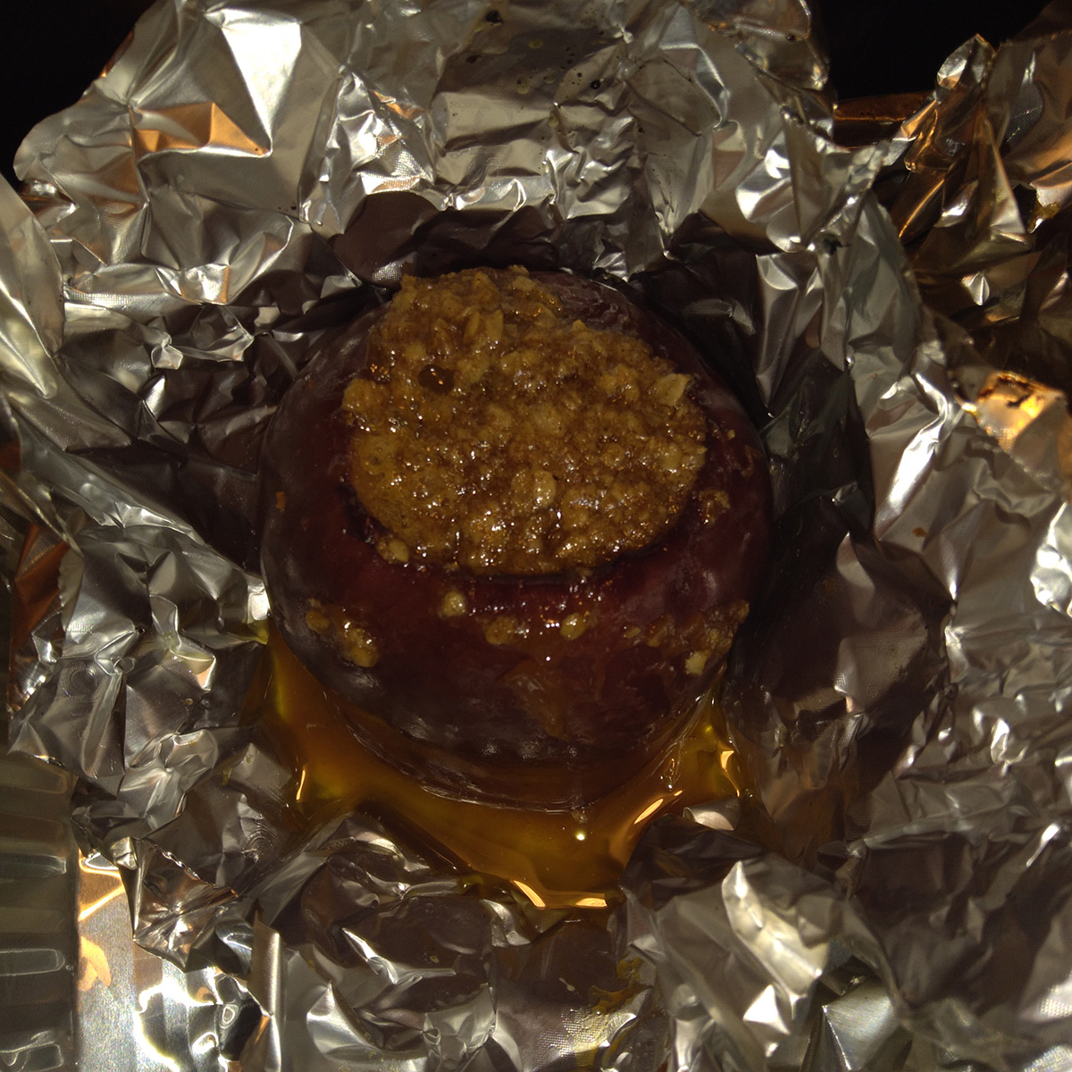 Caramel Crumb Stuffed Apples
