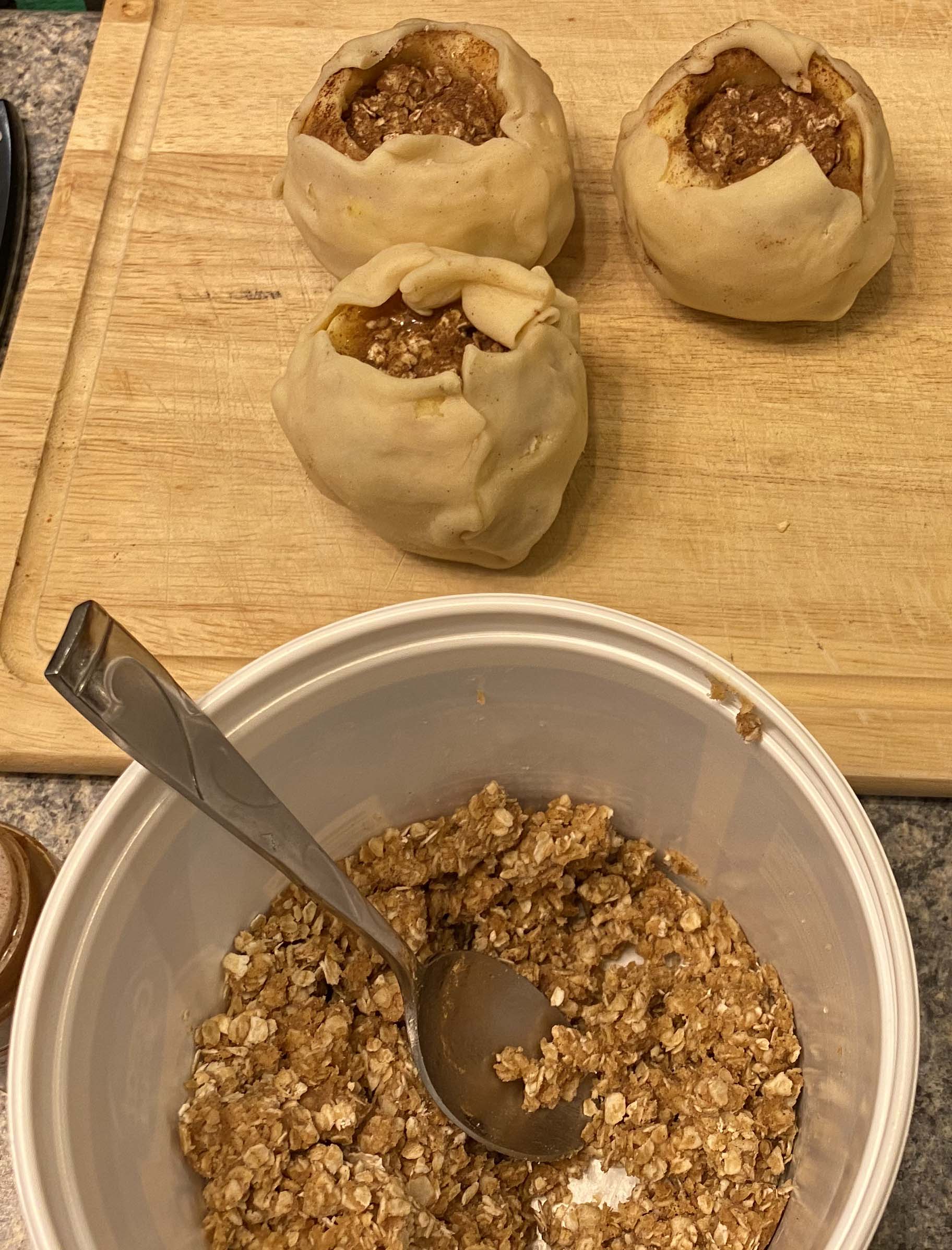 Filling Apple Dumplings